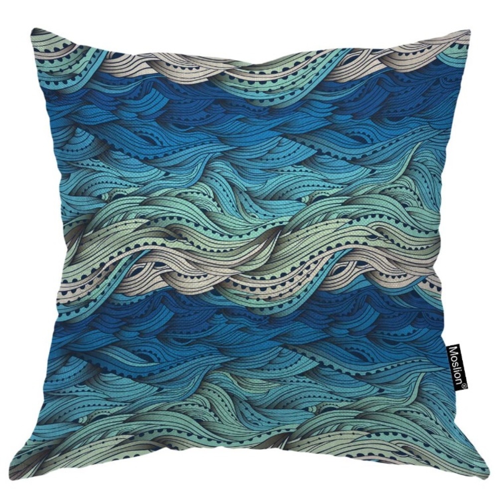 18x18 inch Beach wave pillow covers (2)